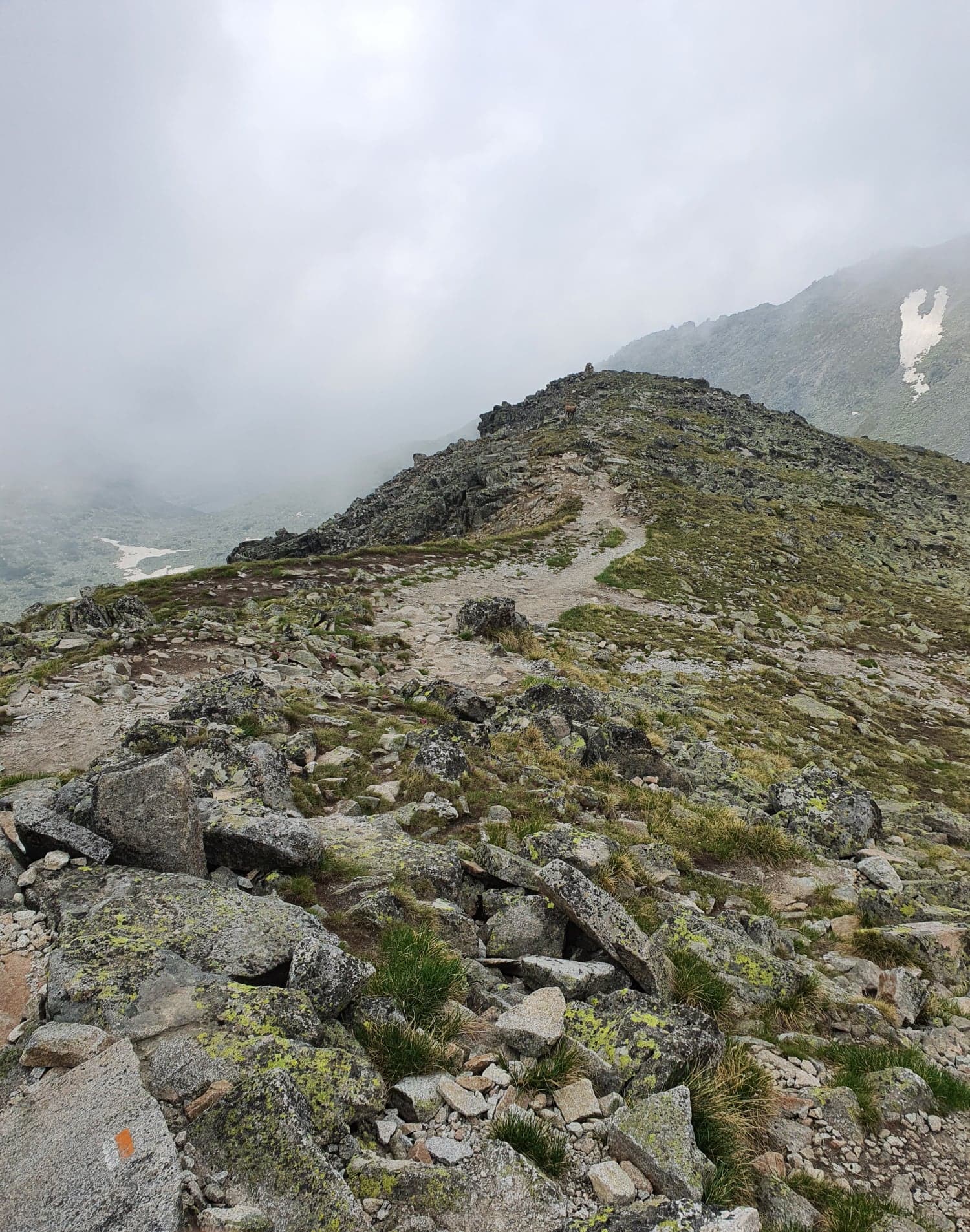 beautiful mountain landscape with ice and rocks and steep hills and lakes